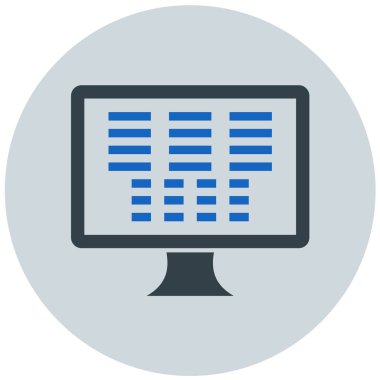 bilgisayar düz vektör simgesi