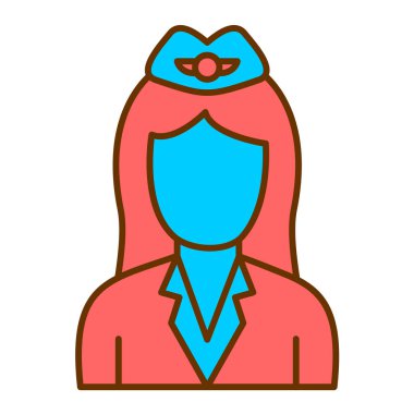 Kadın. Web simgesi basit illüstrasyon