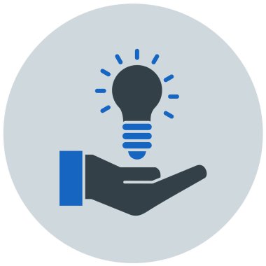 Bir fikrim var. Web simgesi basit illüstrasyon