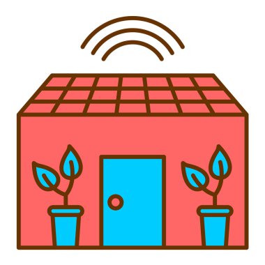 Güneş sistemi düz renk simgesi