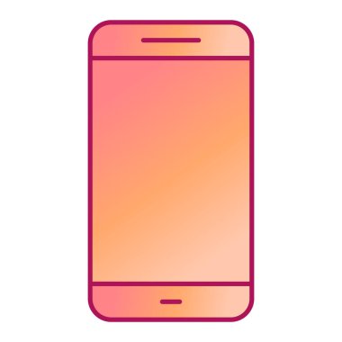 Smartphone ile boş perde. Vektör çizim