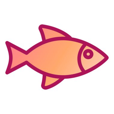 Balık. Web simgesi basit illüstrasyon