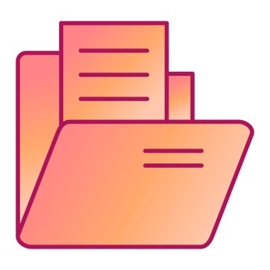 belge klasörü. Basit illüstrasyon