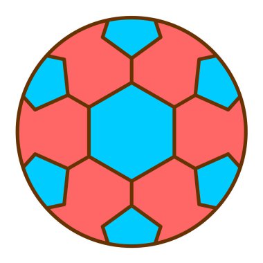 futbol topu ikonu vektör illüstrasyonu