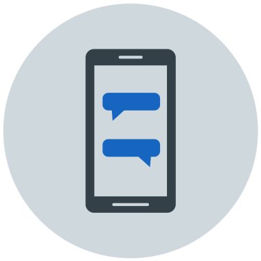 Cep telefonu simgesi, vektör illüstrasyonu