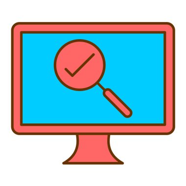 bilgisayar monitörü Büyüteç vektör çizim tasarım ile