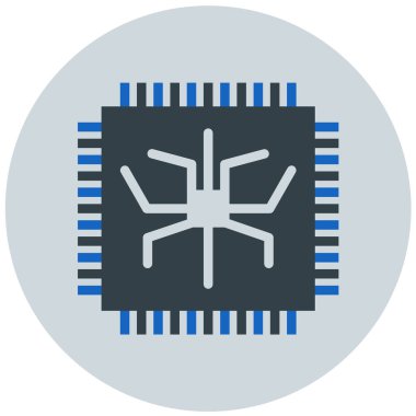 İşlemci. Web simgesi basit illüstrasyon