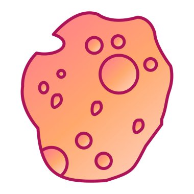 Tatlı çizgi film çörek ikonu. vektör illüstrasyonu