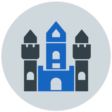 castrle modern simge vektör illüstrasyonu 