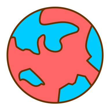 Dünya gezegeni. Basit resimleme