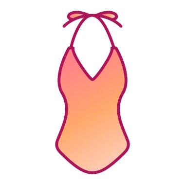 Mayo ikonu. beyaz arkaplanda bikini vektör çizimi