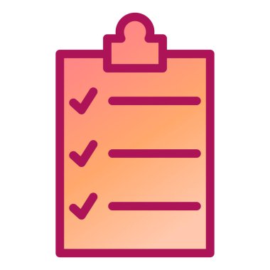 Kontrol listesi. Web simgesi basit illüstrasyon