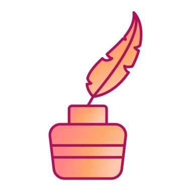 Tüy kalem ikonu vektör illüstrasyon tasarımı