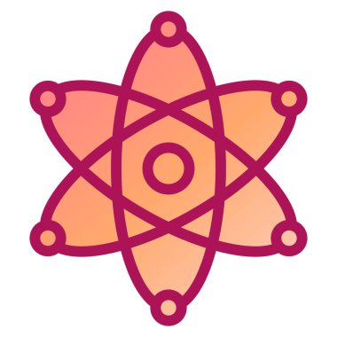 atom. Web simgesi basit illüstrasyon