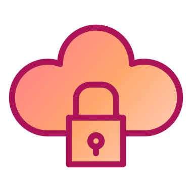 Bulut Güvenliği. Basit illüstrasyon