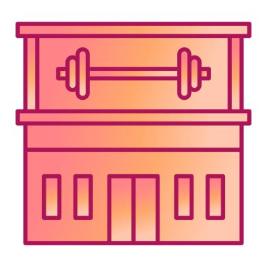 Spor aletleri ikonu. Web için fitness vektör simgelerinin özet çizimi