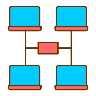 ağ paylaşım simgesi çizimi