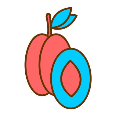 meyve ve sebze ikonu, organik gıda konsepti 