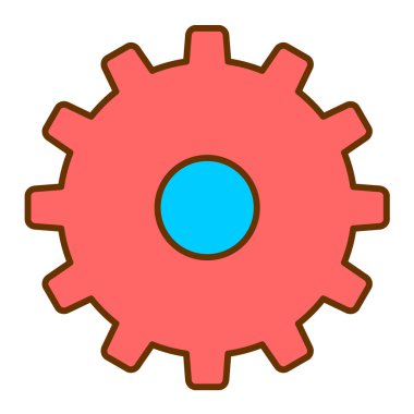 Teçhizat Web simgesi basit illüstrasyon