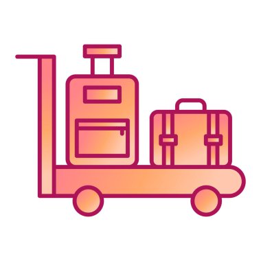 seyahat bagaj ikonu vektör illüstrasyonu