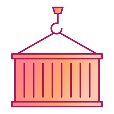 kargo konteynırı simgesi. vektör illüstrasyonu