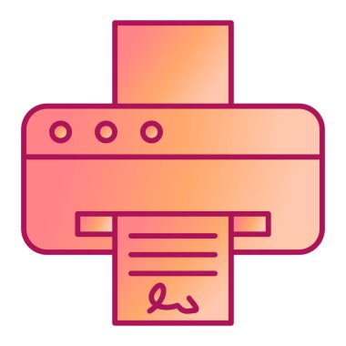 Yazıcı simgesi vektör illüstrasyonu