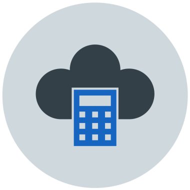 Bulut. Web simgesi basit illüstrasyon