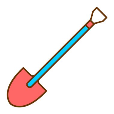 kürek simgesi vektör illüstrasyonu