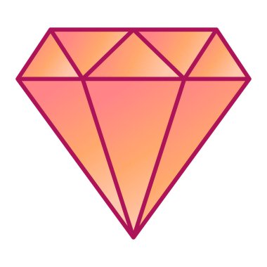Elmas simgesi vektör illüstrasyonu