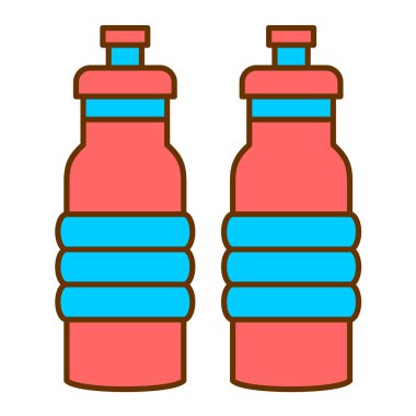 Şişe simgesi. Web için su içeceği vektör simgelerinin basit çizimi