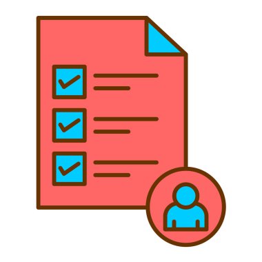 Kontrol listesi. Web simgesi basit illüstrasyon