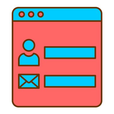 tarayıcı simgesi vektör illüstrasyonu