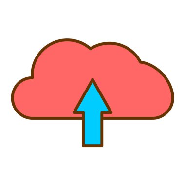 bulut indirme ikon vektör çizimi tasarımı