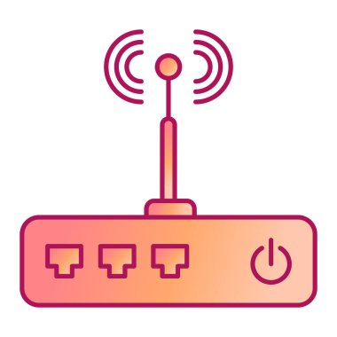 router simgesi vektör illüstrasyonu