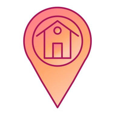 ev konumu ikon vektör illüstrasyonu