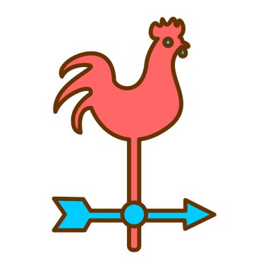 Horoz kuş vektör simgesi