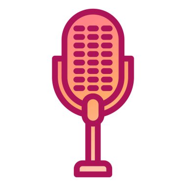 mikrofon simgesi vektör illüstrasyonu