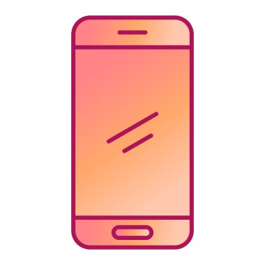 cep telefonu simgesi. Web için akıllı telefon vektör simgelerinin basit çizimi