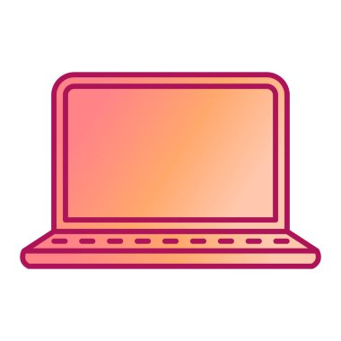 teknoloji simgesi vektör illüstrasyon tasarımlı dizüstü bilgisayar