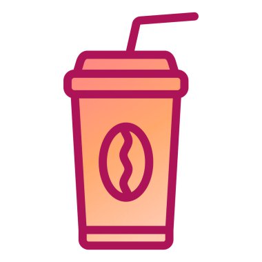 Kahve. Web simgesi basit tasarım