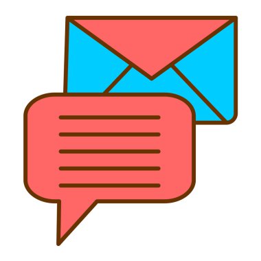 Mesaj sohbet simge vektör çizim