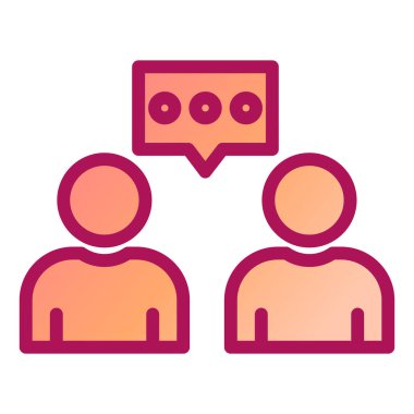 Sohbet simgesi vektör illüstrasyonu