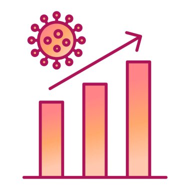 Grafik simgesi vektörü büyüyor. İnce çizgi işareti. izole edilmiş sınır sembolü çizimi