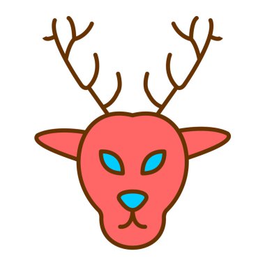 Geyik baş vektör simgesi