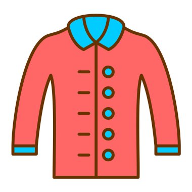 Ceket vektör satırı simgesi