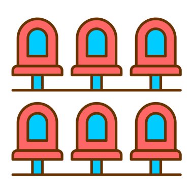 koltuklar modern simge vektör illüstrasyonu 