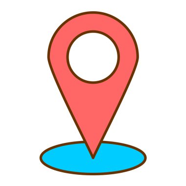 konum pin simgesi vektör illüstrasyonu