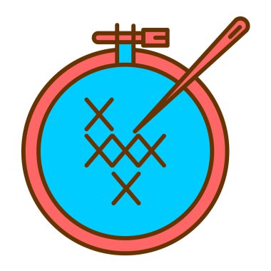 Dikiş konsepti modern ikon vektör çizimi 