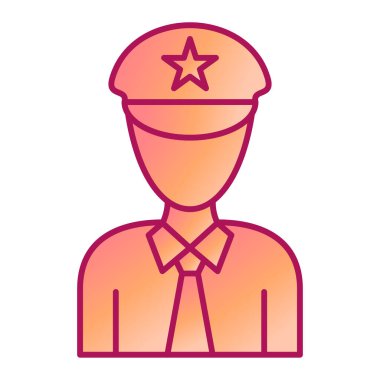 Polis memuru ikon vektör çizimi tasarımı