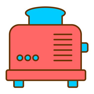 Tost makinesi. Web simgesi basit tasarım